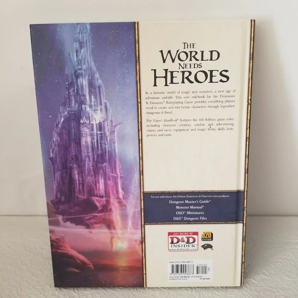 Dungeons and Dragons 4th Edition Players Handbooks Hardback Set of 2